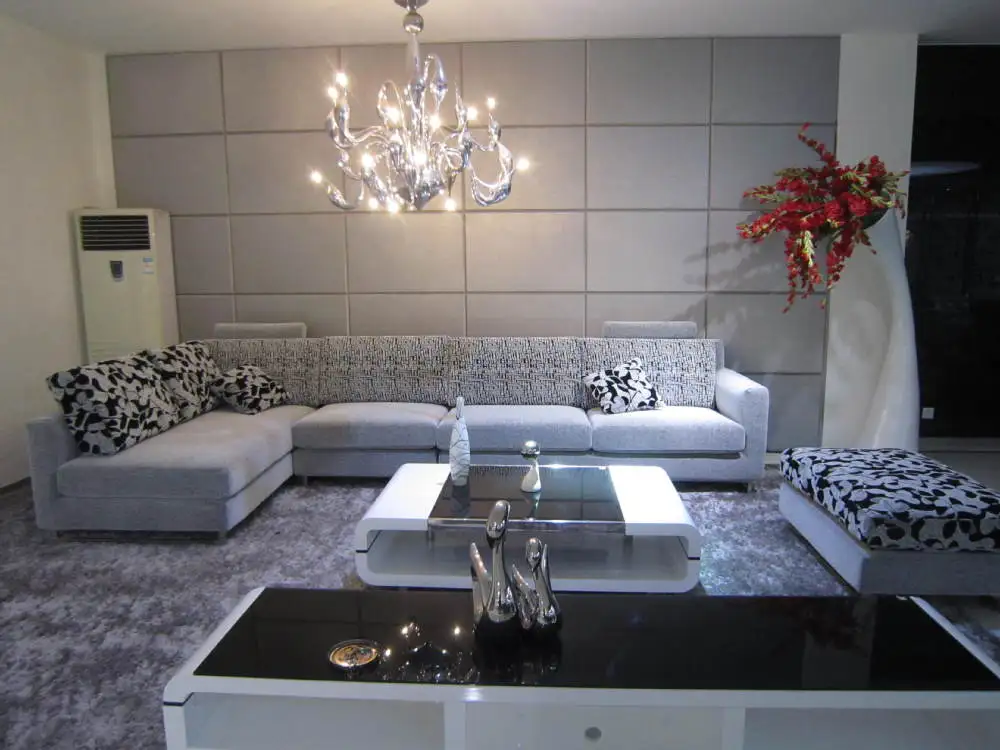2015 black and grey Vintage durable living room sofa