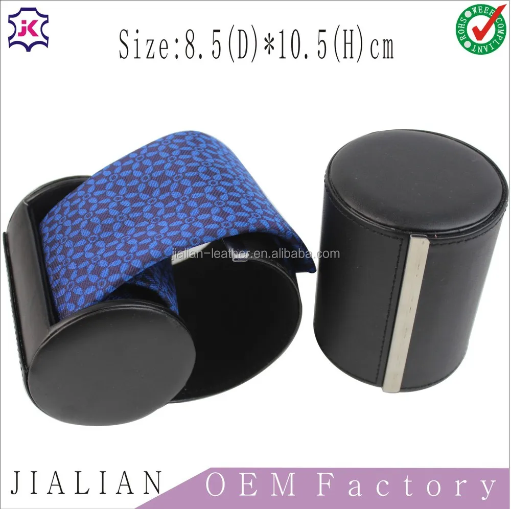 moq 50 pcs faux leather single gift storage box for bow tie