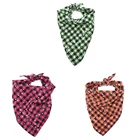 wholesale manufacturer christmas custom triangle plaid snowflake pet scarves dog bandana