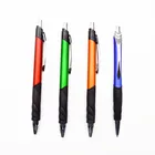 Customizable Rubber Grip Plastic Click Ball Pen With Metal Clip
