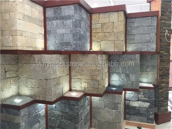 Gray Natural Granite Cladding Wall Stone Rectangular shape veneers WRSV05
