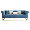 American light luxury deep elegant chesterfield tufting button and antique copper nails sofa