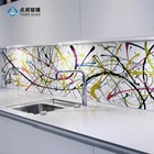 Decorative digital printing glass for kitchen splashbacks