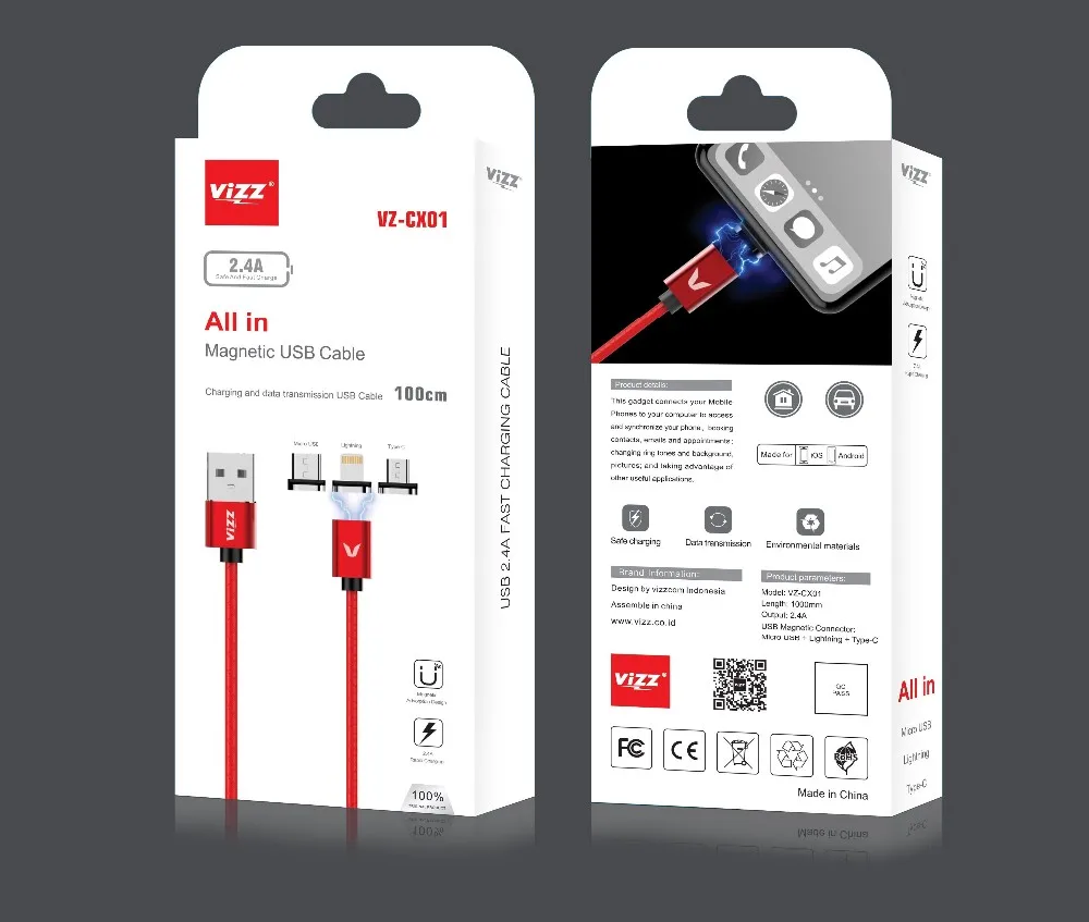 2019 Wholesale High Technical PU Leather Data Line 3 in 1 Travel Usb Charger with Cable Magnetic USB Cable - ANKUX.COM