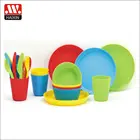 24pcs kids cutlery dinnerware set with plate bowl cup fork spoon,and knife dinner set