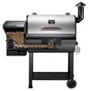 Wood pellet smoker with stainless steel lid bbq grill electric digital controller barbecue master wood pellet grill