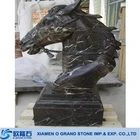 Home decoration hand carved stone marble horse head bust