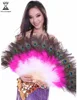 Turkey Feather and peacock feather Hot sexy women Belly Dance Fan dance costumes fan
