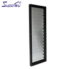 Aluminum frame impact resistant aluminum jalousie window with adjustable glass blades louver window