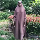 Latest design cheap long sleeves islamic dress polyester dubai muslim abaya dress