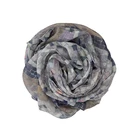 Wholesale Customized Custom Brand Embroidered Silk Shawl Scarf