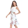2019 Latest Styles Sleeveless Printed Flora A-Line FASHION Summer Dress High Quality