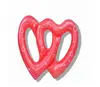 Hot Sales 0.25mm PVC 110*60cm Lake Inflatable Double-Heart Love Ring Swimming Pool Float & Buoy Floating Island Lounger