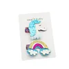 New cute unicorn children hair clips sequins rainbow side clip girls small bag cloth hairpin hair accessories