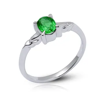 Simple gemstone engagement rings