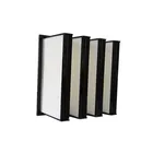 0.5 um medium efficiency filter 4v bank hvac air filter for pig farm