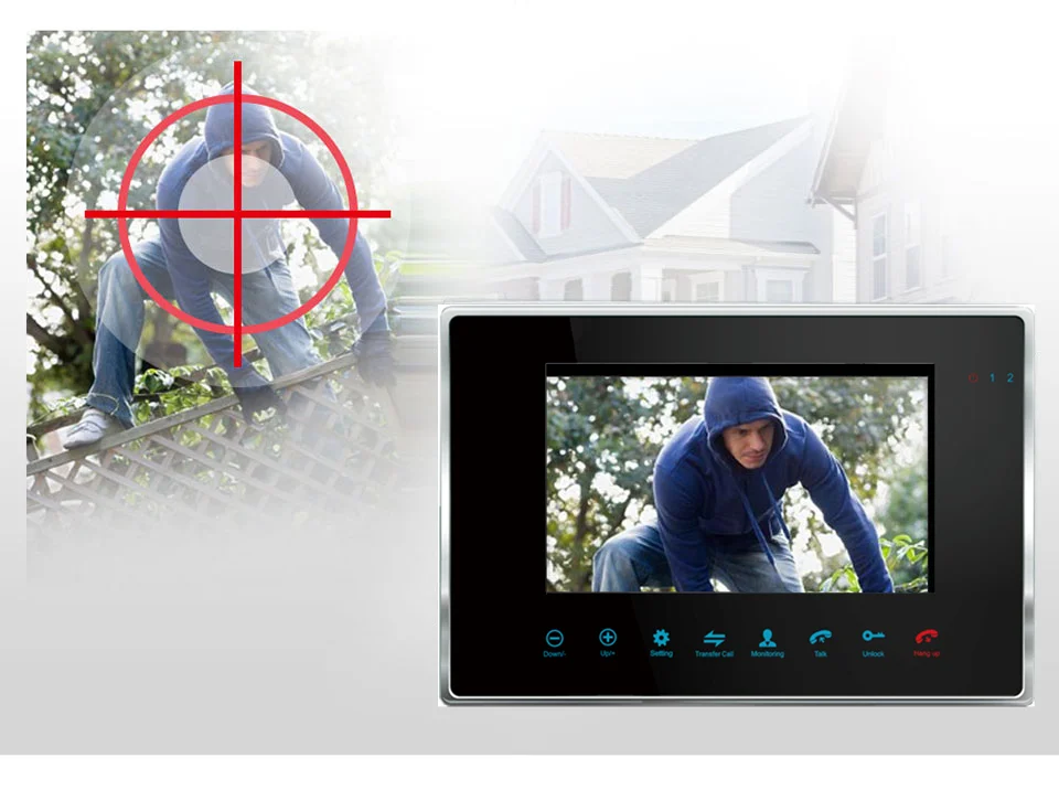 Fast Shipping Water-proof 7" TFT LCD Video Doorbell for Villa House