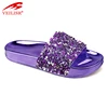 Chancletas ladies crystal PVC jelly slide sandals women slippers