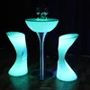 high cocktail table Illuminated LED light up cocktail table for bar