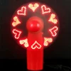 Small Gift Items AAA Batteries Operated Plastic Message Fans Mini Handheld Fan Led
