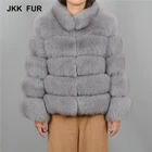 Winter Real Fox Fur Coats Women Warm Natural Fur Jacket Female Thick Overcoat Clothing