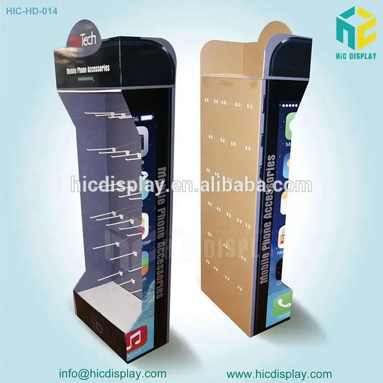 Cardboard Hook Display Stand for Cell Phone Accessory Peg Display ...