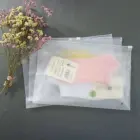 Custom Super quality frosted EVA clear garment resealable zipper bag