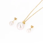 S-90 XUPING fashion pearl earring+necklace jewelry sets