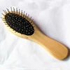Pocket Oval Cushion wooden hair extension brush, metal pins small brush