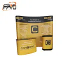 Custom trade show exhibition curved PVC magnetic pop up backdrop stand display