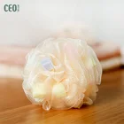 Natural self cleaning wholesale bath ball sponges net loofah shower puff set foam bathing sponge