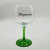 big 21oz round cheap red drinking crystal beer water cups green colored goblet wine glass with custom logo