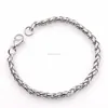 Hot sale stainless steel silver bracelet,hemp flower bracelet jewelry