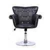 Black full back swivel haircut salon barber chair with pump, salon furniture, commercial furniture