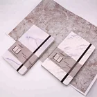 High quality custom A5 Hardcover PU leather notebook dairy/weekly/monthly note book with elastic band