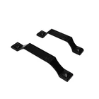 128mm Satin Black Aluminium alloy door handle for apartment roost presence flat kitchen pulls handles