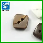 2 holes high polish resin square shirt button