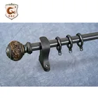 Metal aluminum double curtain rods sets vendor