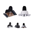 12W recessed LED COB ceiling downlight square round trimless down light for residential architectural lighting