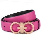 2.8cm width high quality western buckle women leather belt