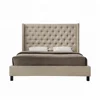 Modern bedroom furniture 150cm high king size fabric tufted bed