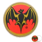 customized shape colorful over lock high density woven patch