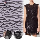 Beaded Bridal Fabric Custom Color Sequin Dress Fashion Beaded Chiffon Bridal Mesh Fabric