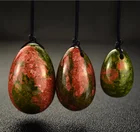 Wholesale gemstone crystal unakite yoni egg for vaginal exercise jade eggs