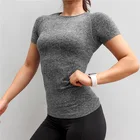 Dri fit Short Sleeve Yoga Top Wholesale Woman Sport T-shirts