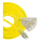 UL/ETL Certified SJTW Heavy Duty Outdoor Extension Cord With Lighted Triple Outlets