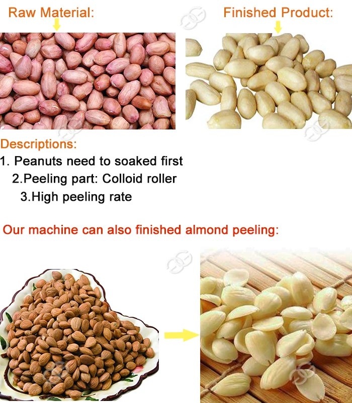 Trade Assurance Groundnut Red Skin Removing Almond Blanching Monkey Nut Peanut Peeler Peanut Peeling Machine with Wet Type