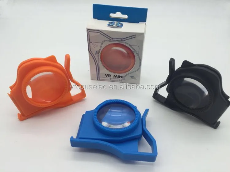 Mini Plastic Foldable VR Glasses with HD VR Lens,3D Virtual Reality Headset Compatible with Android & iOS Smartphones