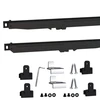 2 Pack Black Soft Close Mechanism with Spring Tension for Sliding Barn Door Flat Track