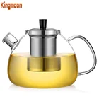 1500ml Tea Glass Teapot Safe Leaf Tea Pot 304 Stainless Steel Infuser Glass Tea Maker Kettle